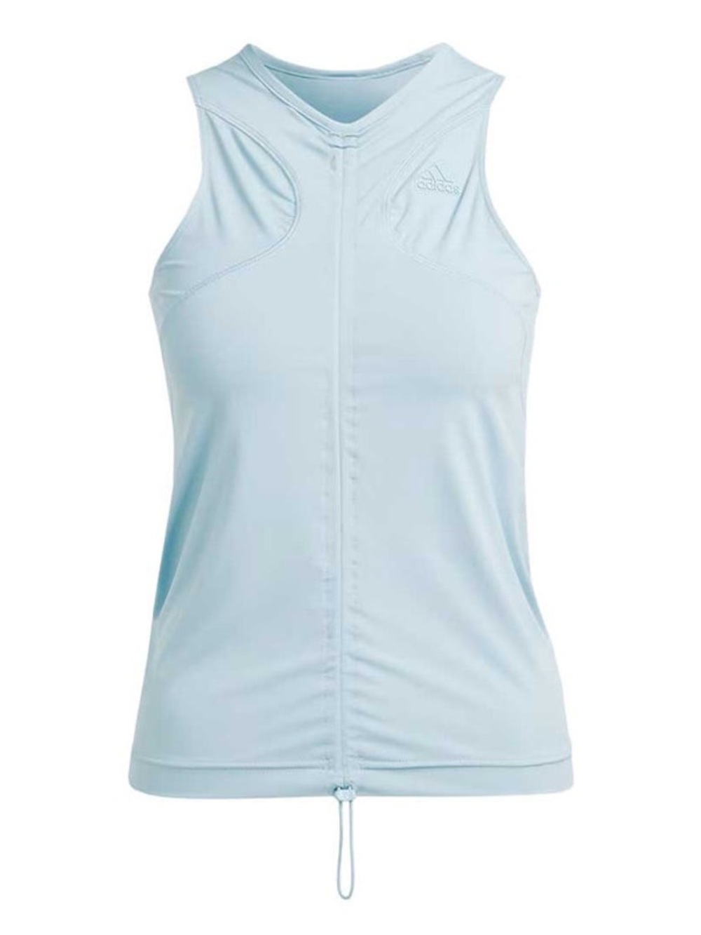 adidas Women's Pale Blue Racerback Tank with Drawcord